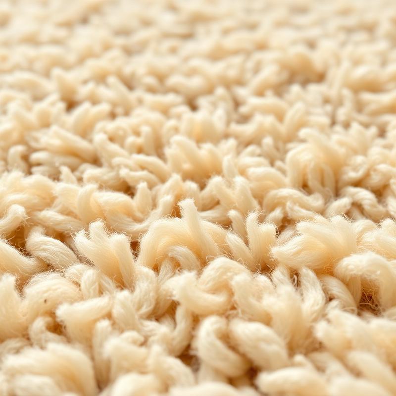 Close-up of plush wool carpet